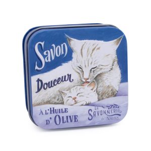 Boîte Métal Chat & Chaton & Savon 100g