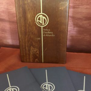 Coffret en Bois pour Grappa Saeculum, Sinfonia D&rsquo;Autumno et I 4 Lustri