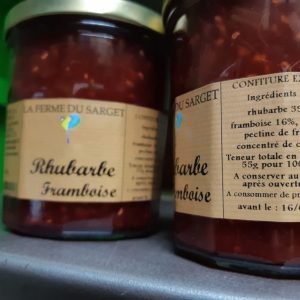 Confiture rhubarbe framboise