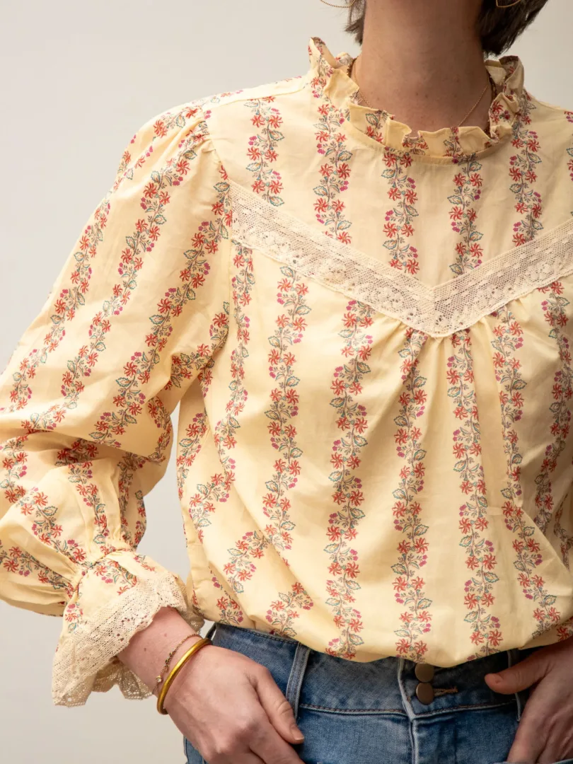 Chemise beige motifs LORNA – Image 4