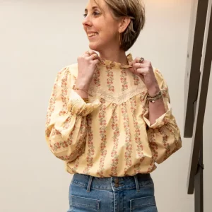 Chemise beige motifs LORNA