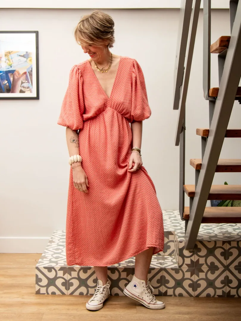 Robe vieux rose HIBISCUS – Image 2