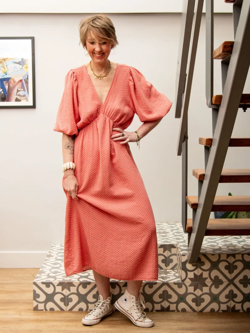 Robe vieux rose HIBISCUS – Image 3