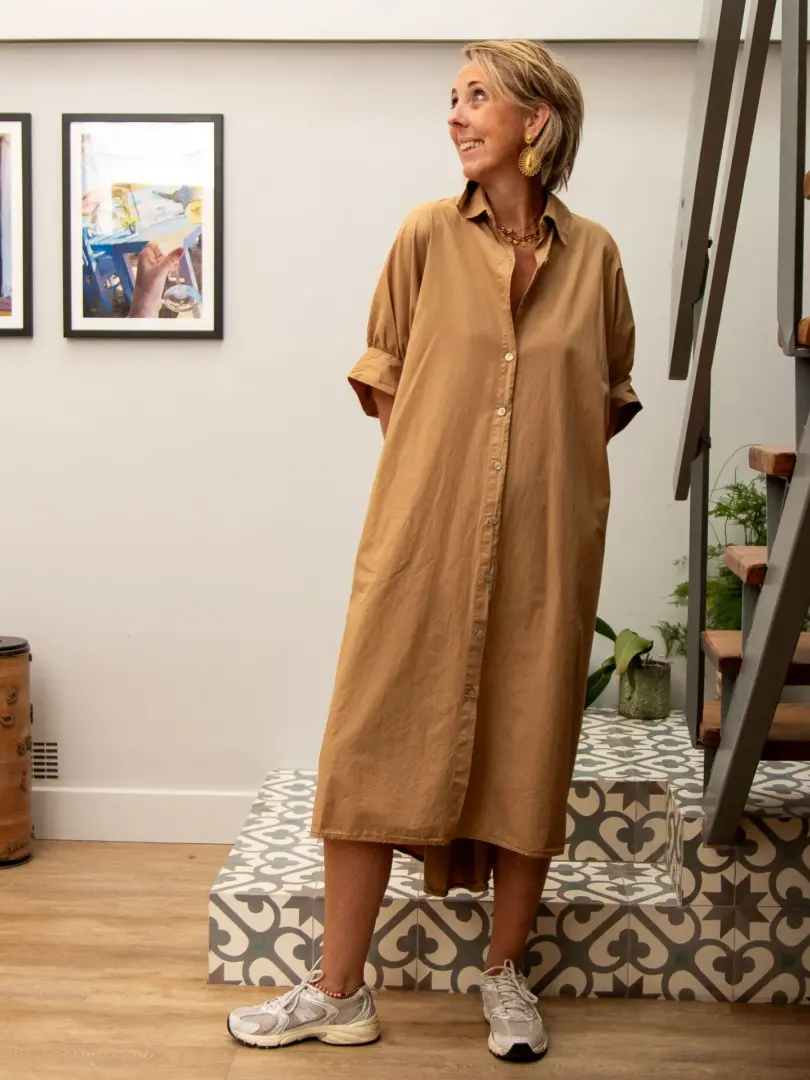 Robe longue camel NOISETTE – Image 2