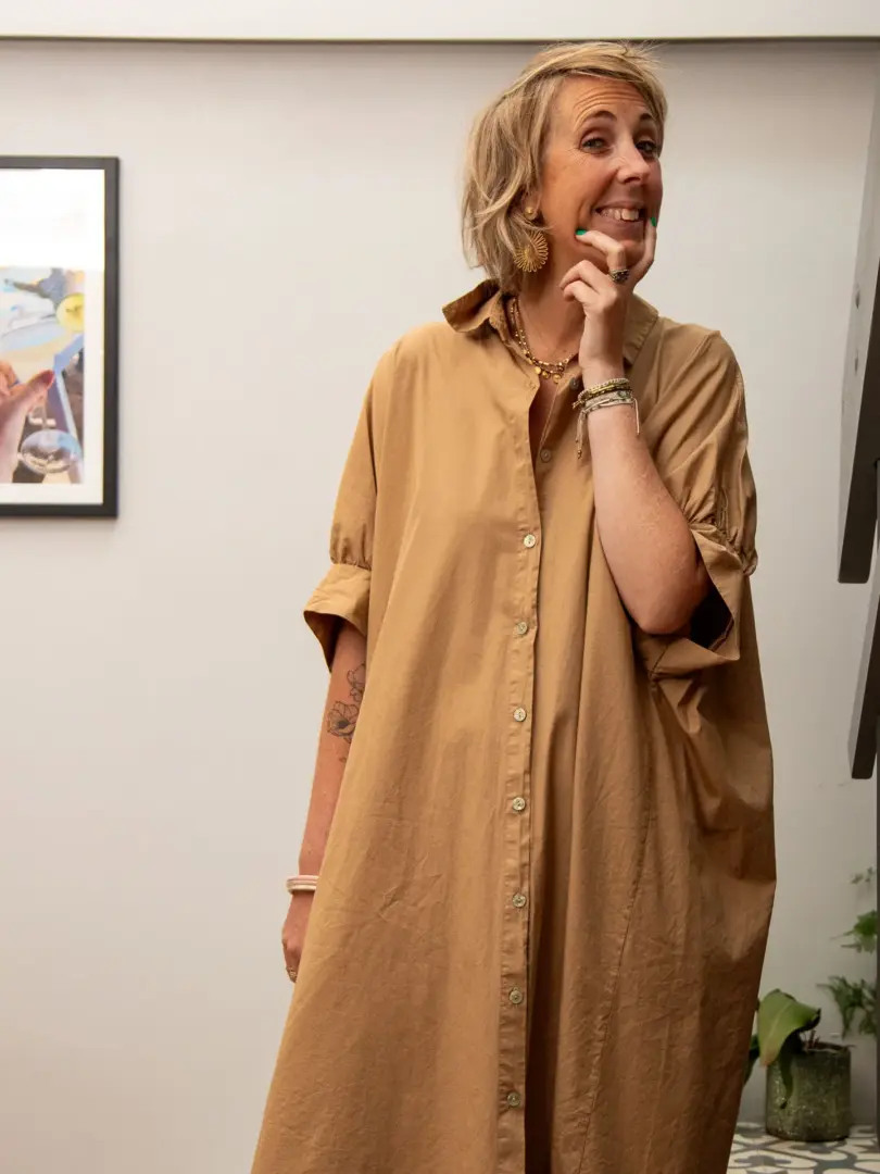 Robe longue camel NOISETTE – Image 3