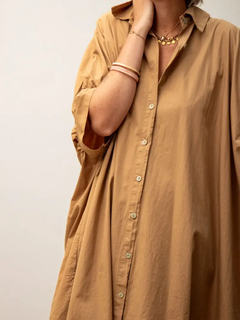 Robe longue camel NOISETTE