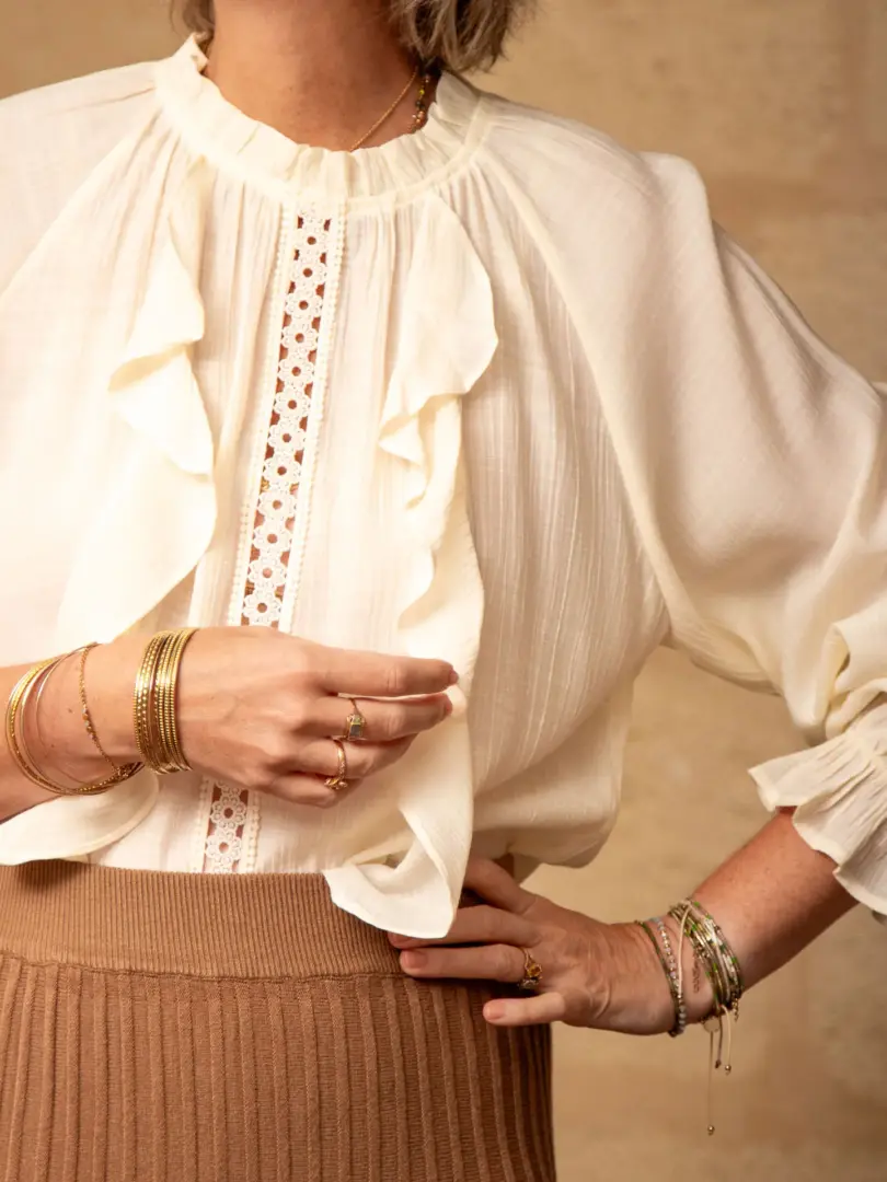 Blouse beige LAIA – Image 2