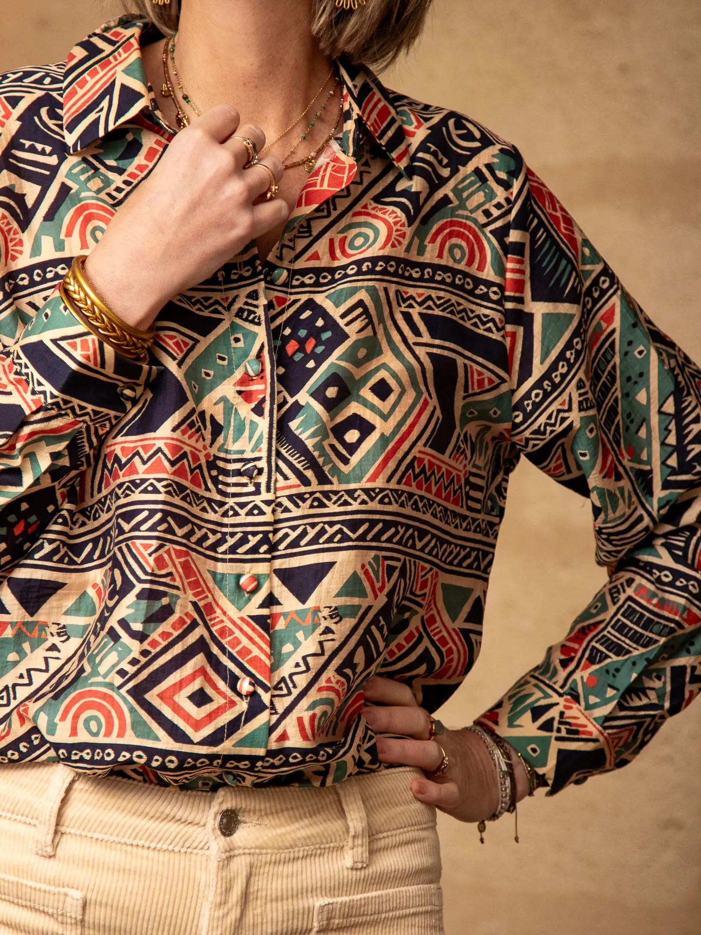 Chemise imprimé géométrique ANAIS