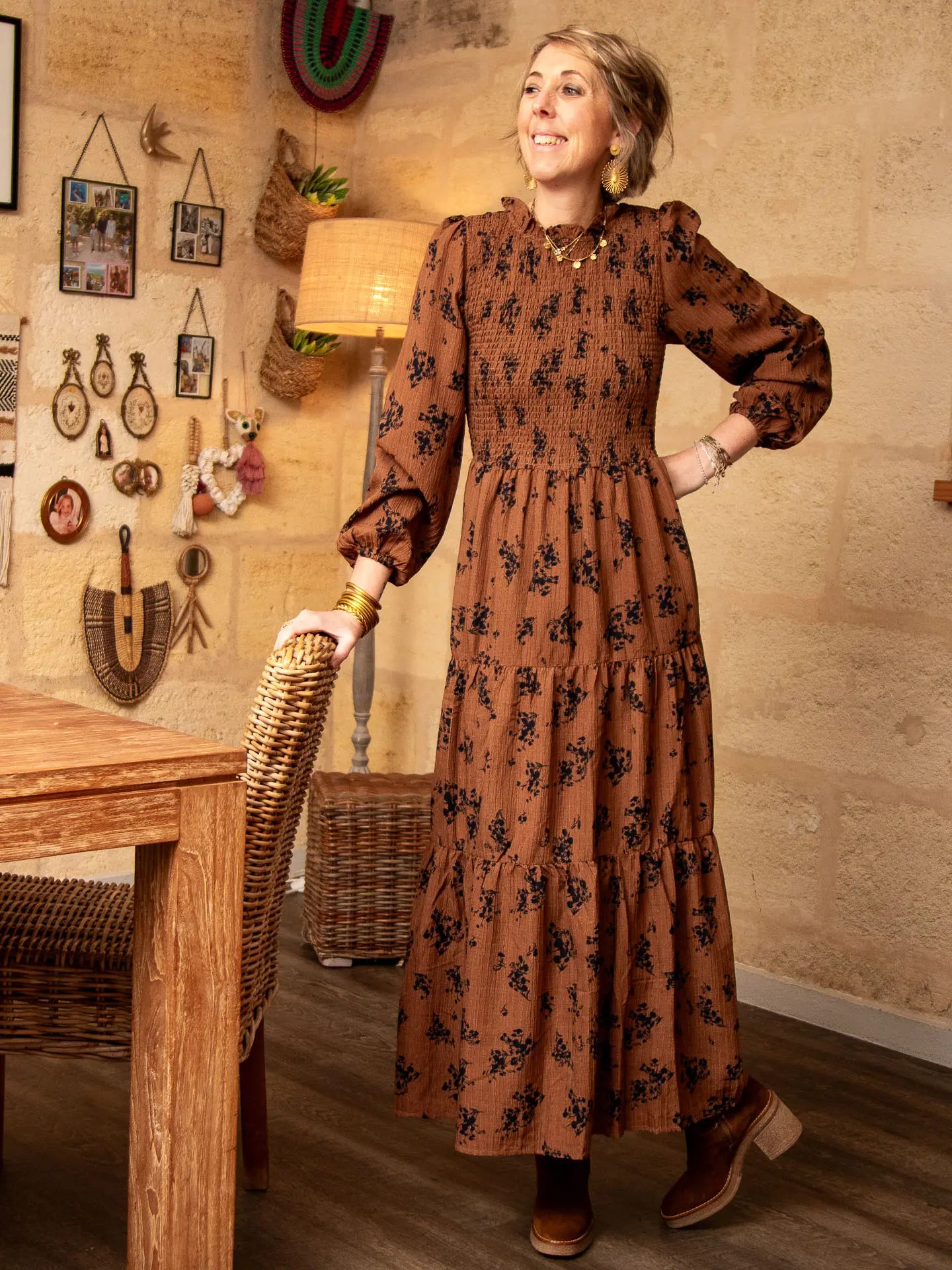 Robe marron TREFLE – Image 7