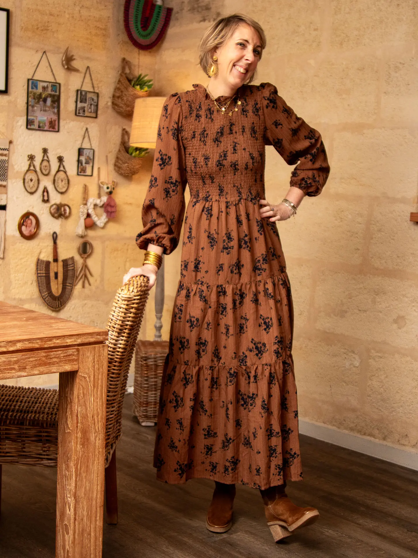 Robe marron TREFLE – Image 8