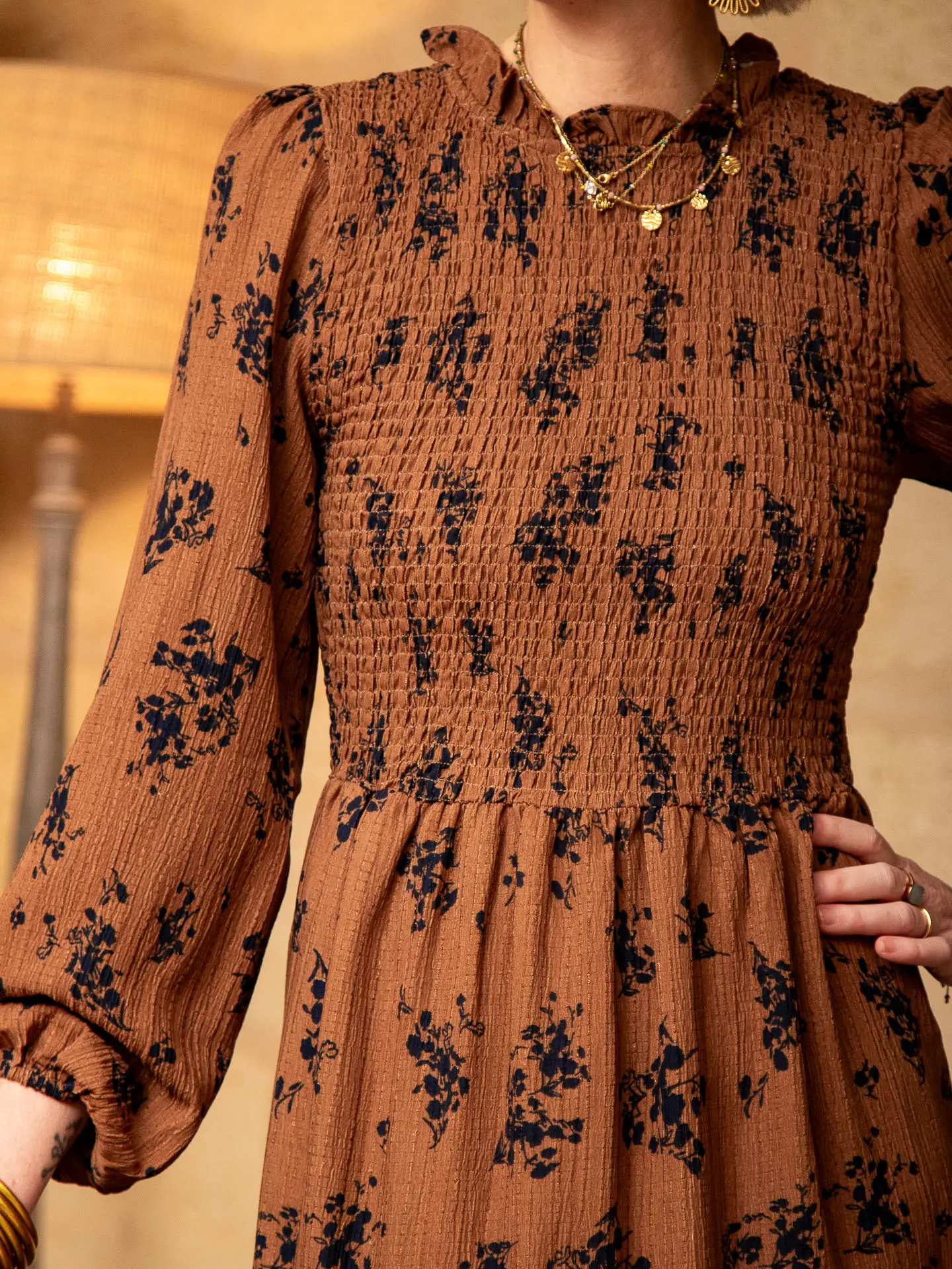 Robe marron TREFLE – Image 2