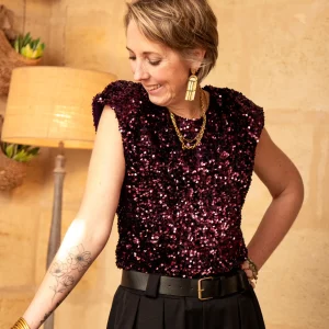 Top sequin PAULA VIOLET