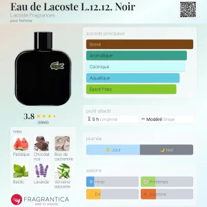 L.12.12. Lacoste Noir H 5161
