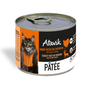 Pâtée pour chat Atavik Dinde chevreuil 200g