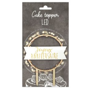 CAKE TOPPER LED JOYEUX ANNIVERS UE8