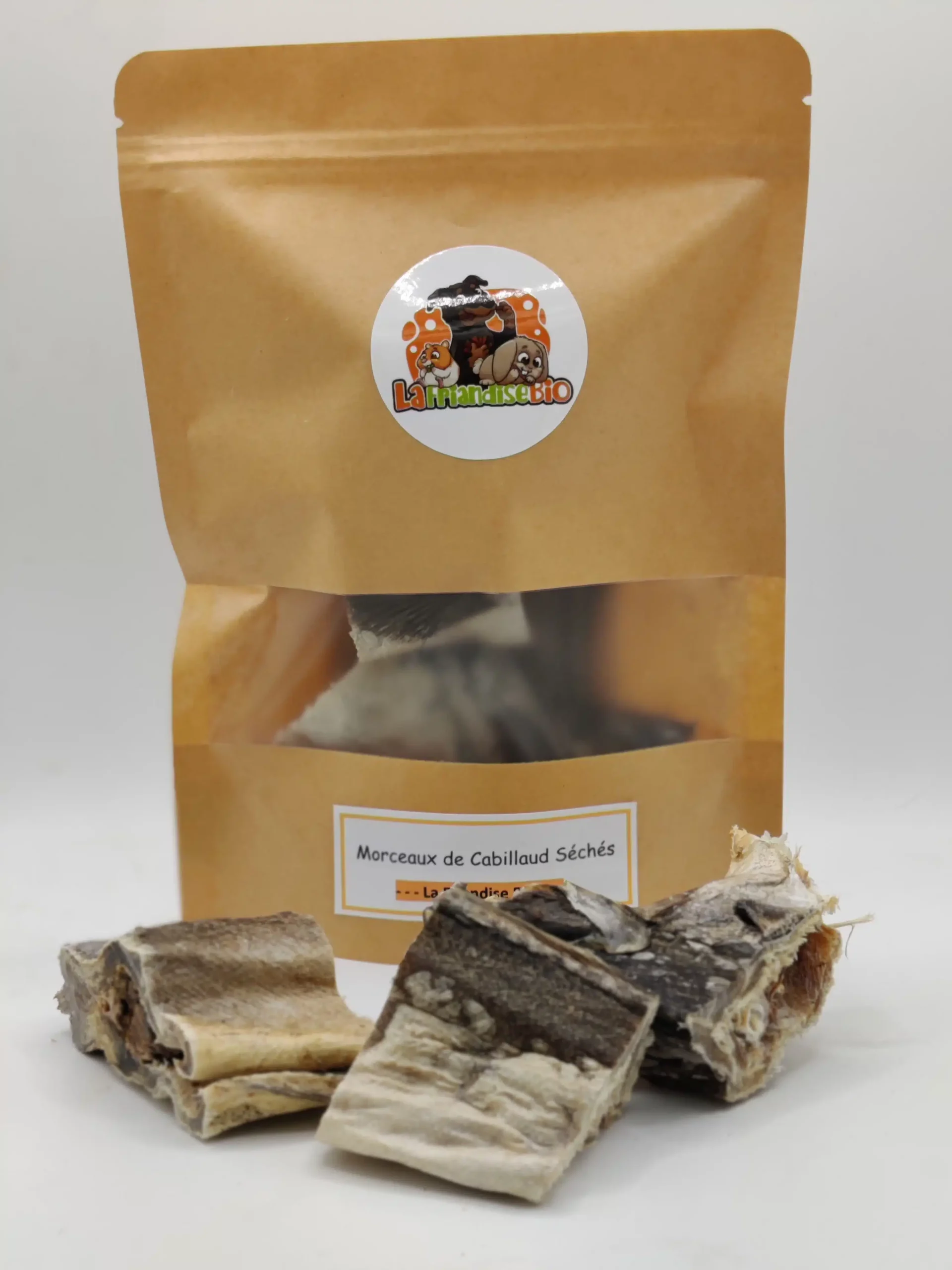 Morceaux de Cabillaud Séchés pour Chiens et Chats