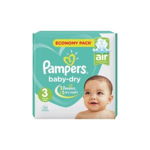 PAMPERS BABY DRY 6-10 KG (S3) P/36
