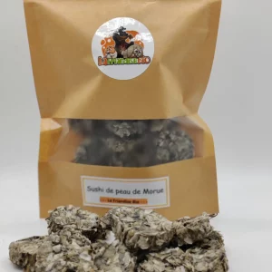 Sushi de Peau de Morue Déshydraté pour Chiens et Chats